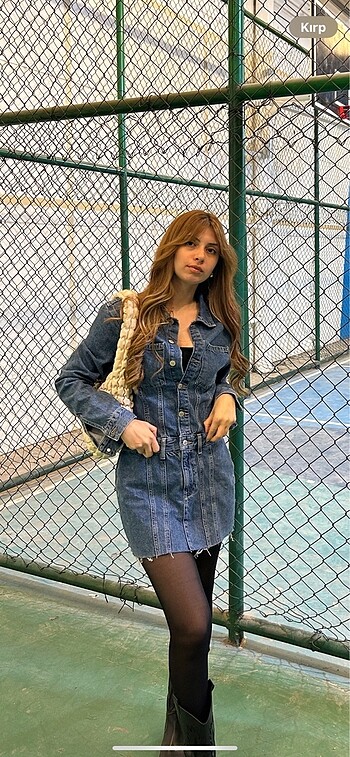 xs Beden lacivert Renk Zara kot elbise