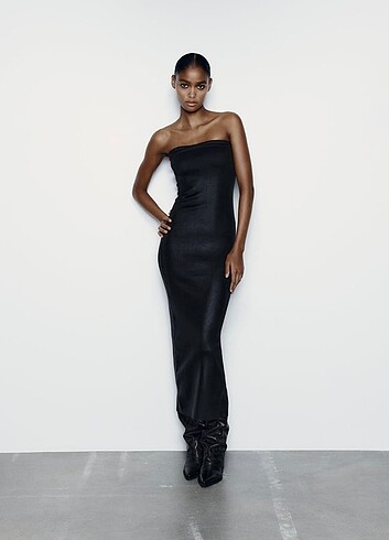 Zara straplez elbise
