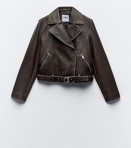 Zara deri biker ceket