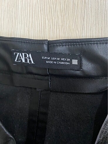 m Beden siyah Renk Zara deri pantolon