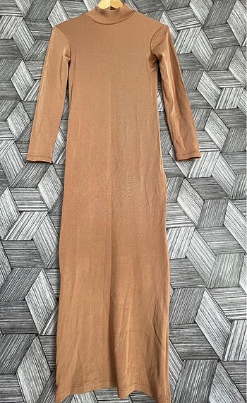 36 Beden camel Renk Elbise