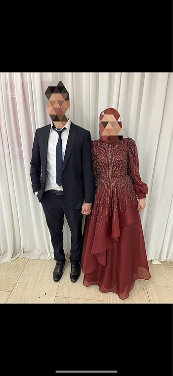 m Beden YUSEM TESETTÜR BORDO ABİYE