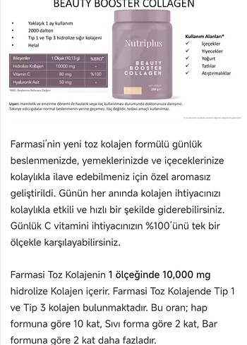 Nutriplus Beauty Booster Kollajen Tozu - Görsel 3