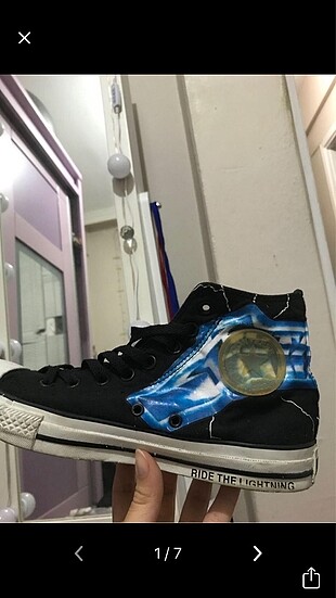 Metallica özel seri converse, unisex
