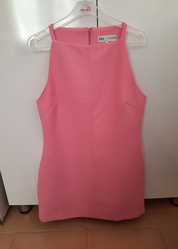 zara pembe kısa elbise