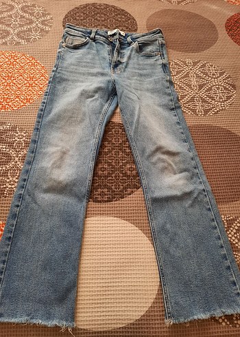 zara flare crop jean