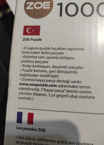 Beden Renk 1000 Parça Yüksek Kalite Renkli Puzzle