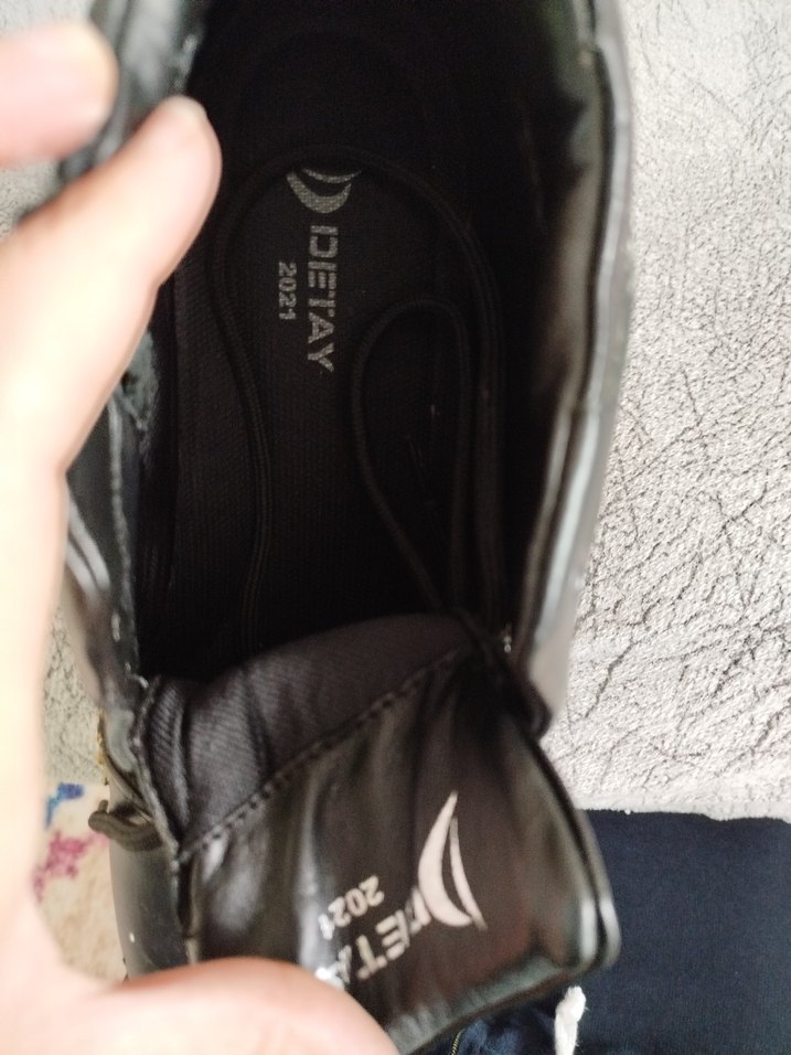 Fermuarlı Siyah Erkek  Bot hiç giyilmedi - Görsel 3