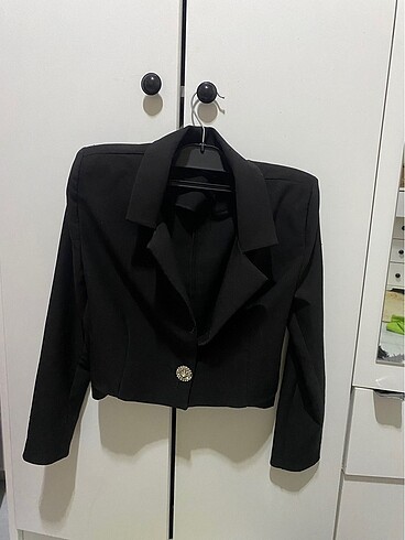 Crop ceket