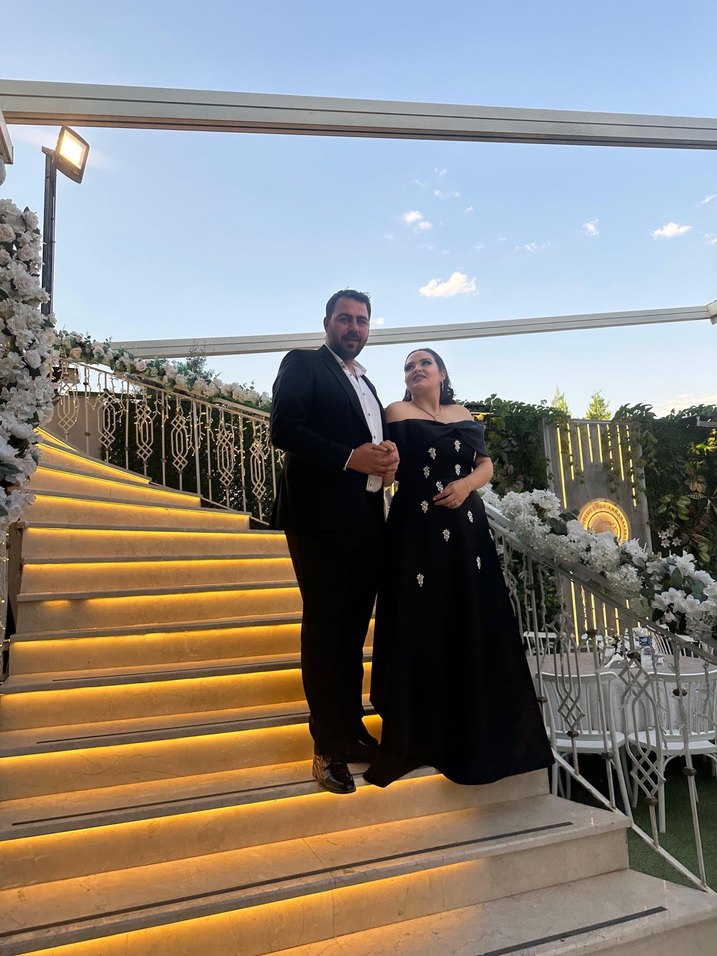 Drapeli Siyah Straplez Taş detaylı Uzun Abiye - Görsel 3