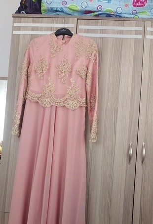 pembe tesettür abiye 