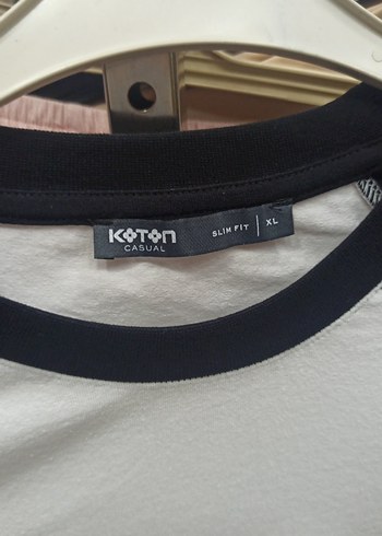 Koton Gri Beyaz Erkek Tişört Kısa Kollu Rahat Kesim