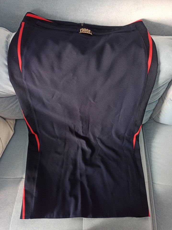 Drapeli Lacivert Midi Hamile Eteği - Görsel 2