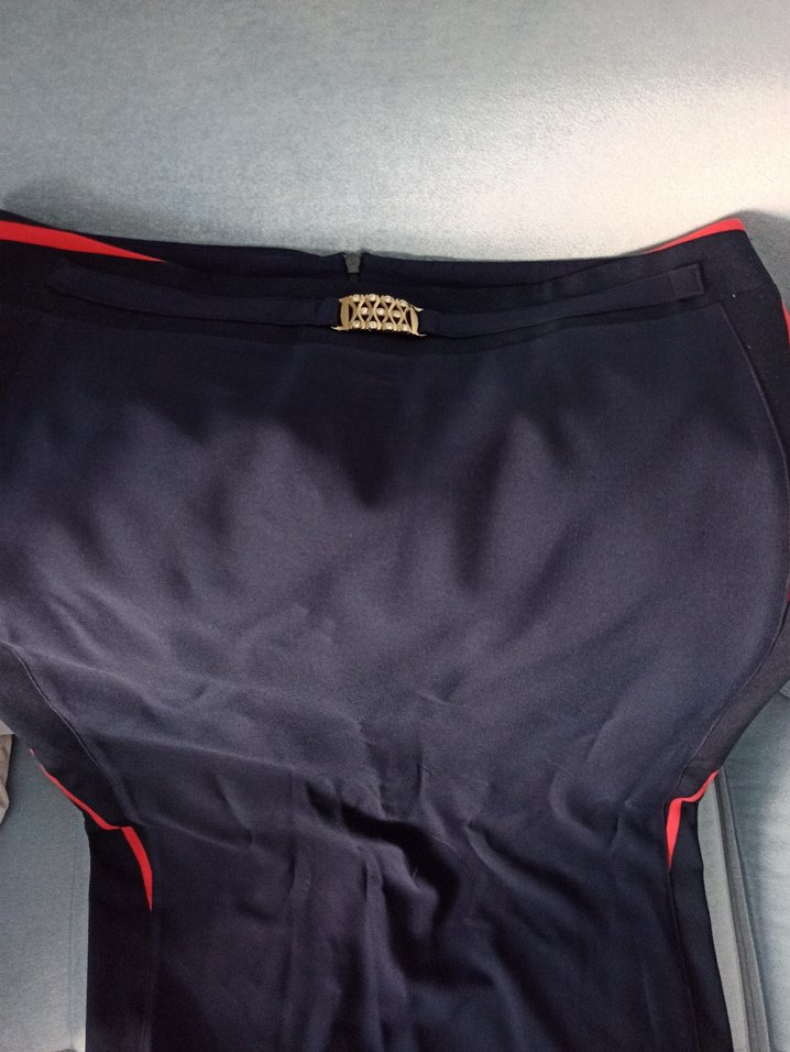 Drapeli Lacivert Midi Hamile Eteği - Görsel 4