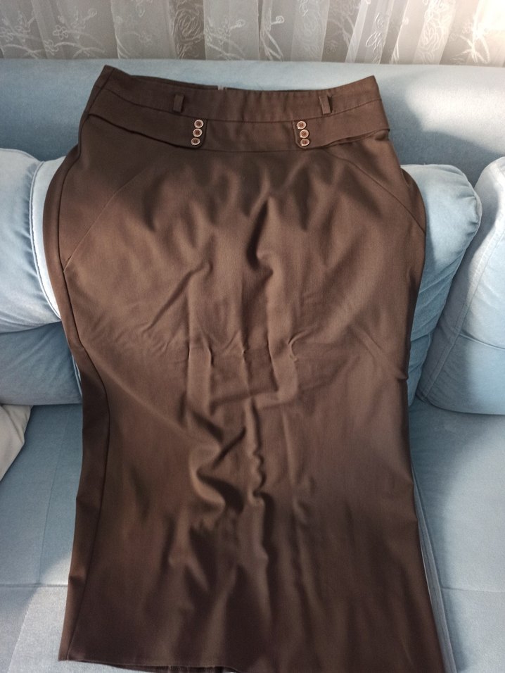 Kahverengi Midi Kalem Etek - Görsel 2