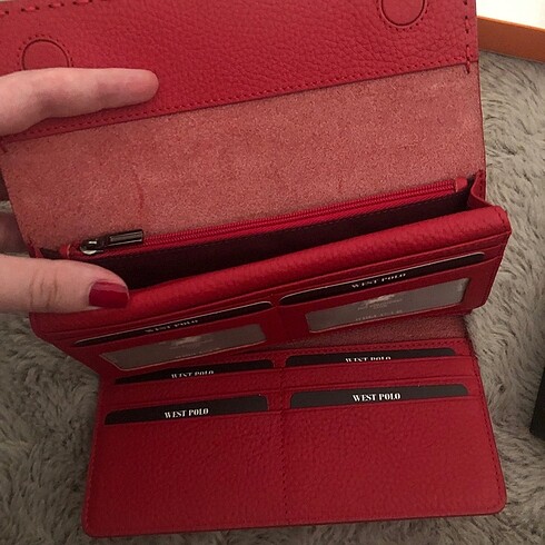  Beden kırmızı Renk polo kadın cüzdan kırmızı orijinal