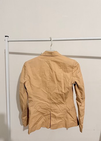 Diğer Bej Kadın Keten Midi Blazer