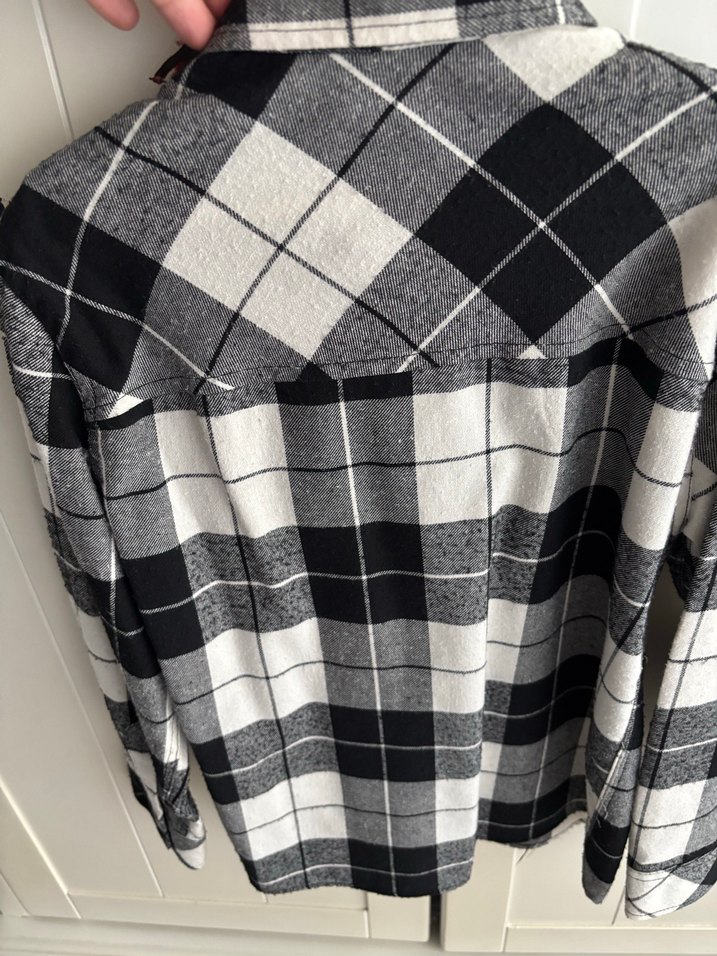 Gri Ekose Düğmeli çocuk Gömlek - Görsel 4