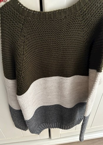 Gri Renkli Örgü çocuk Kazak - Görsel 4