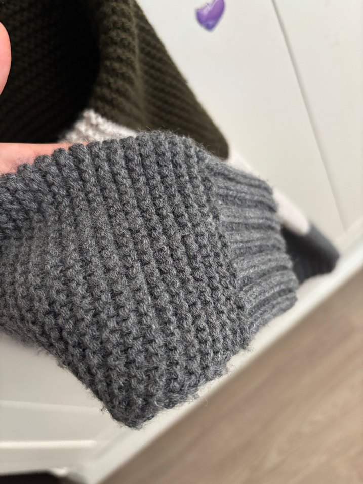 Gri Renkli Örgü çocuk Kazak - Görsel 5