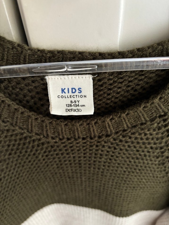 Gri Renkli Örgü çocuk Kazak - Görsel 3