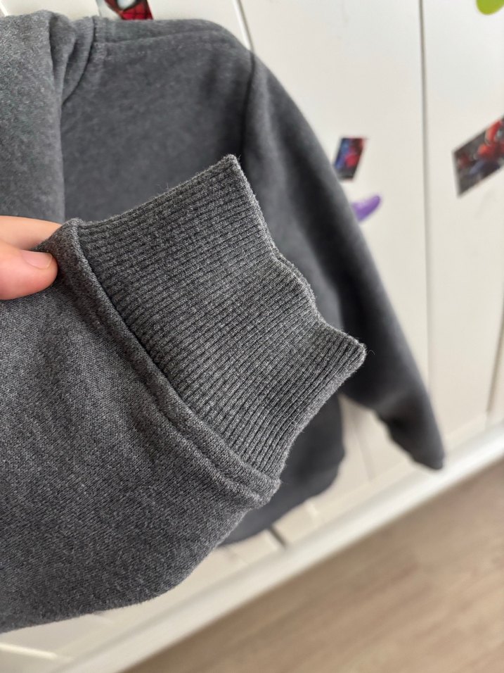 USPA Gri Erkek Çocuk Kapüşonlu Sweatshirt - Görsel 5