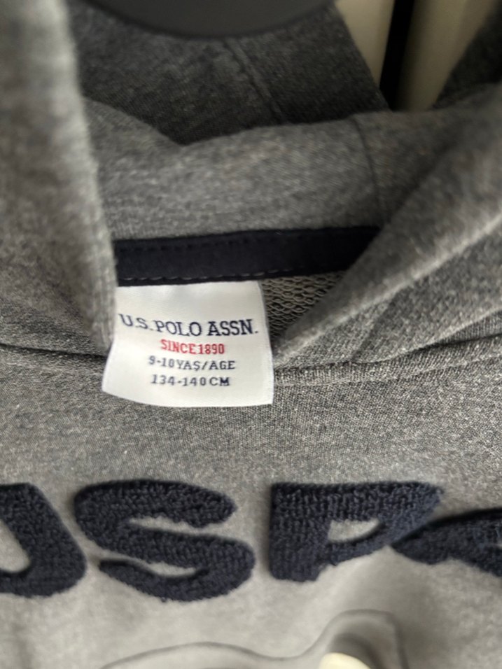 USPA Gri Erkek Çocuk Kapüşonlu Sweatshirt - Görsel 3