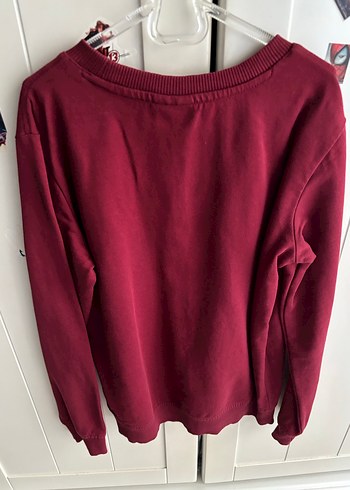 Bordo Erkek çocuk  Sweatshirt, Bisiklet Yaka, Rahat Kesim - Görsel 4