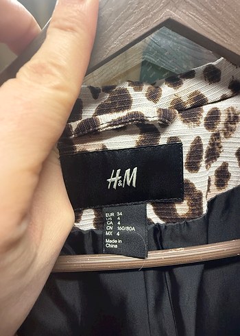 Kahverengi Leopar Desenli Kadın Kaban - Görsel 2