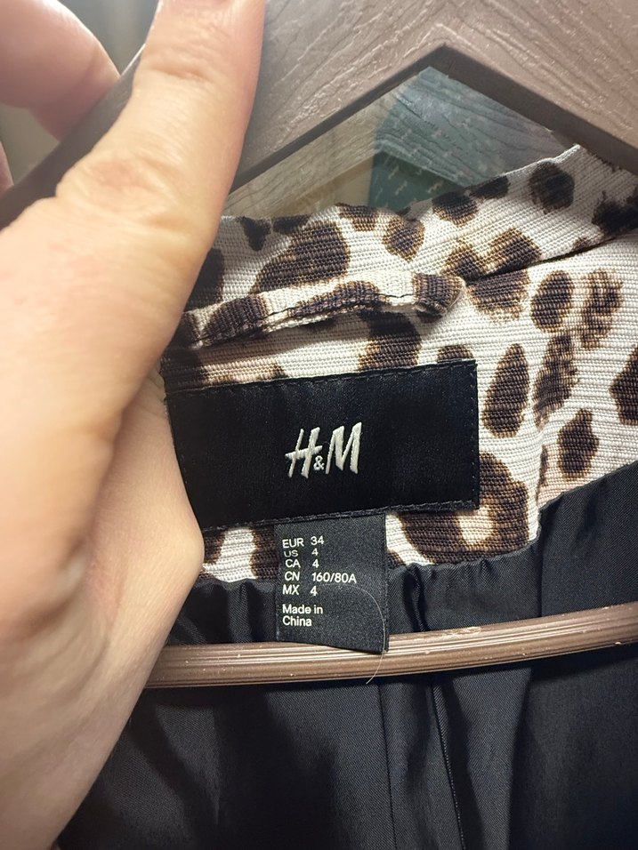 Kahverengi Leopar Desenli Kadın Kaban - Görsel 2