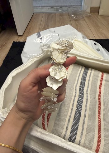 Dantel Detaylı Beyaz Seramik Saç Aksesuarı - Görsel 3