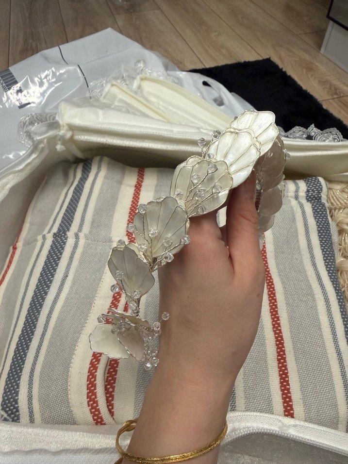 Dantel Detaylı Beyaz Seramik Saç Aksesuarı - Görsel 4