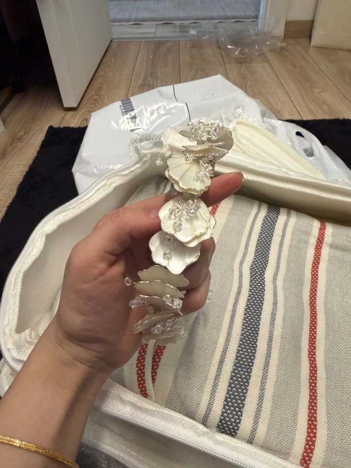 Dantel Detaylı Beyaz Seramik Saç Aksesuarı - Görsel 3