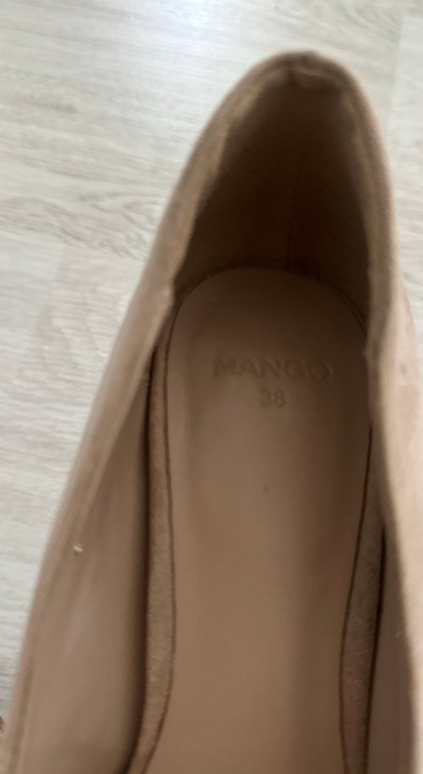 Bej Süet Kadın Stiletto Topuklu Ayakkabı - Görsel 2