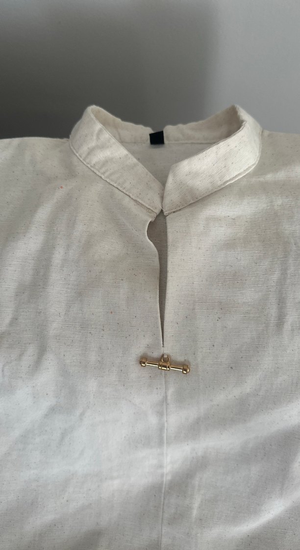 Beyaz Keten Salaş Kadın Pantolon - Görsel 2