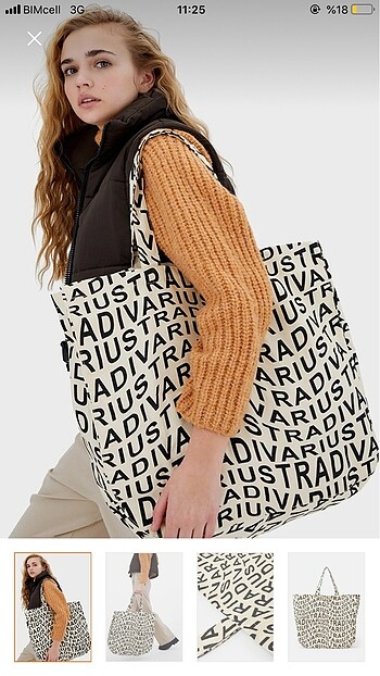 stradivarius it bag yazılı çanta