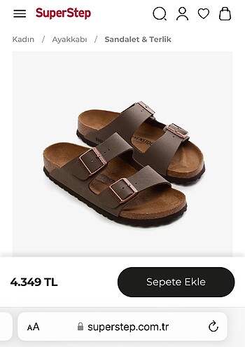 36 Beden kahverengi Renk Birkenstock Arizona terlik