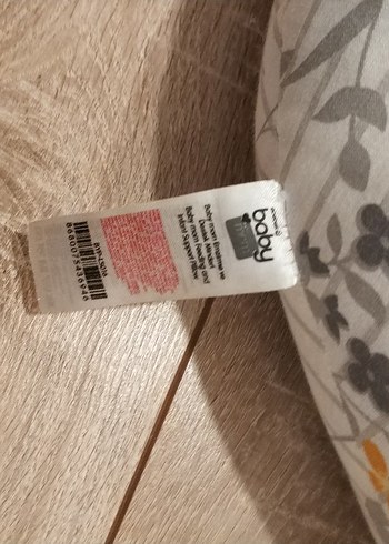 babyplus Çiçek Desenli Gri Emzirme Yastığı - Görsel 3