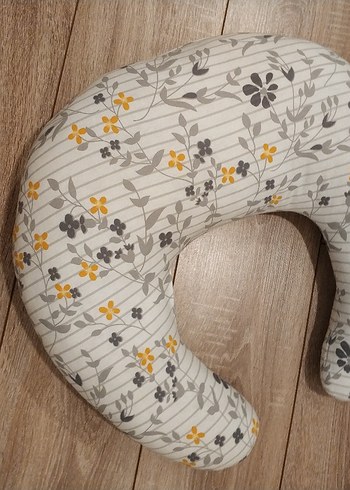 babyplus Çiçek Desenli Gri Emzirme Yastığı - Görsel 2