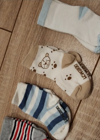 0-3 ay Erkek Çocuk Çok Renkli Çorap Seti - Görsel 2