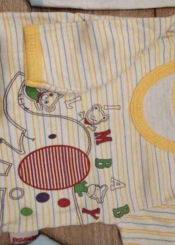 Bebek Erkek Uzun Kollu Çok Renkli Body - Görsel 2