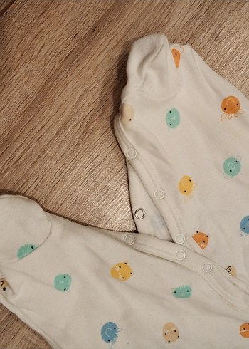 Beyaz Uzun Kollu Bebek tulum&zıbın seti - Görsel 4