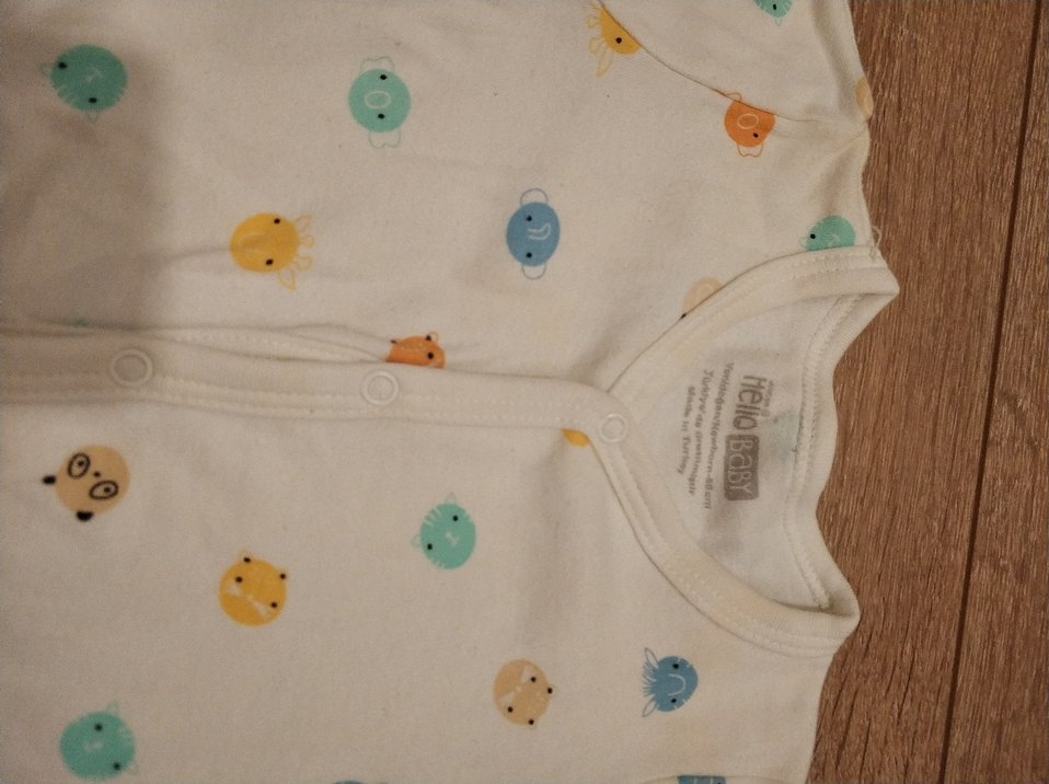 Beyaz Uzun Kollu Bebek tulum&zıbın seti - Görsel 2