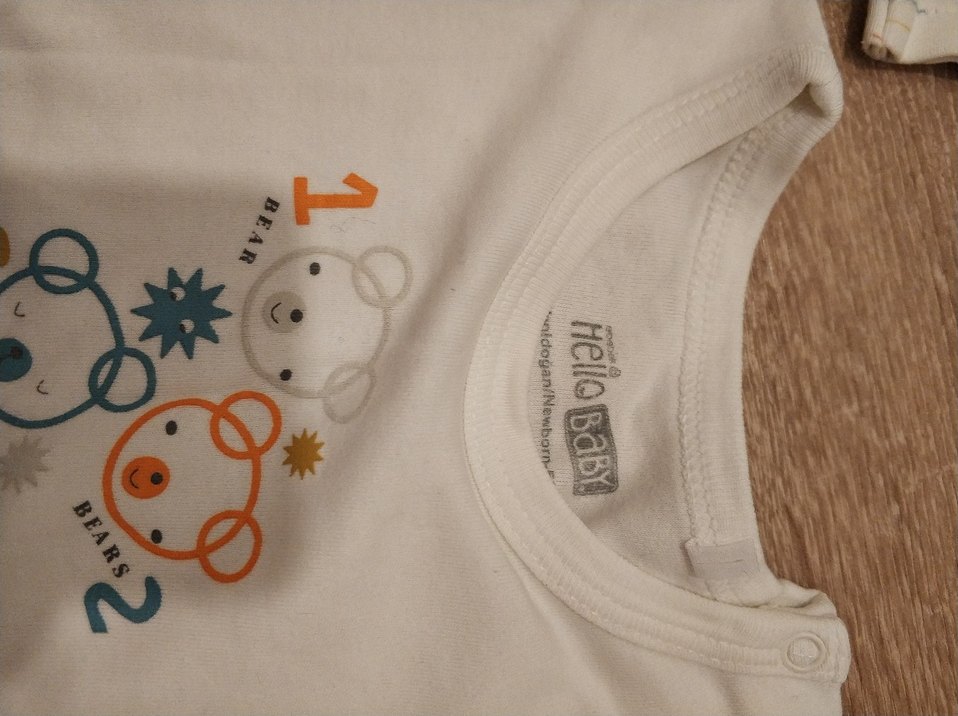 Bebek Uzun Kollu çıtçıtlı tulum&zıbın&şapka seti - Görsel 5