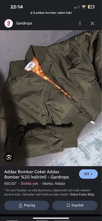 s Beden Addax bomber ceket