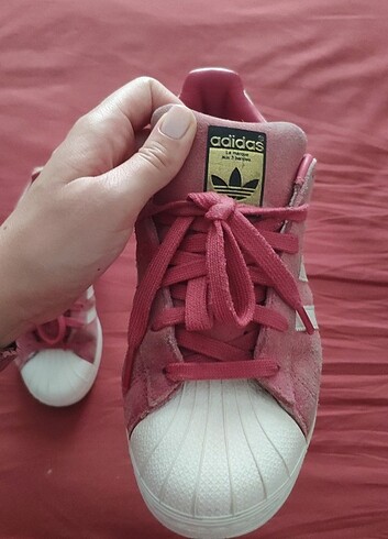 38 Beden pembe Renk Adidas Süet pembe Superstar