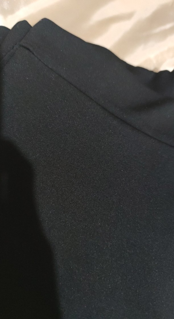 Siyah kadın İspanyol paça tayt dalgıç kumaş esnek - Görsel 2