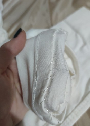 Düğmeli Beyaz Kadın dar paça Jean
s m beden - Görsel 4