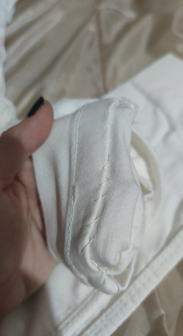 Düğmeli Beyaz Kadın dar paça Jean
s m beden - Görsel 4