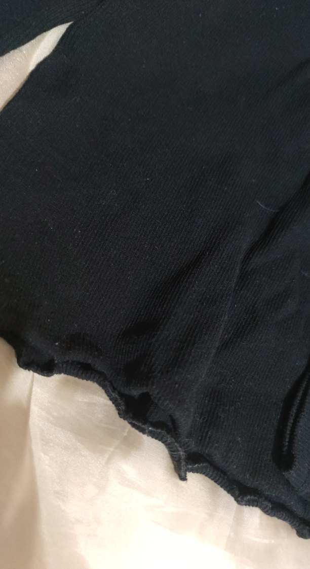 Kadın Siyah Basic Salaş Sweatshirt crop - Görsel 3